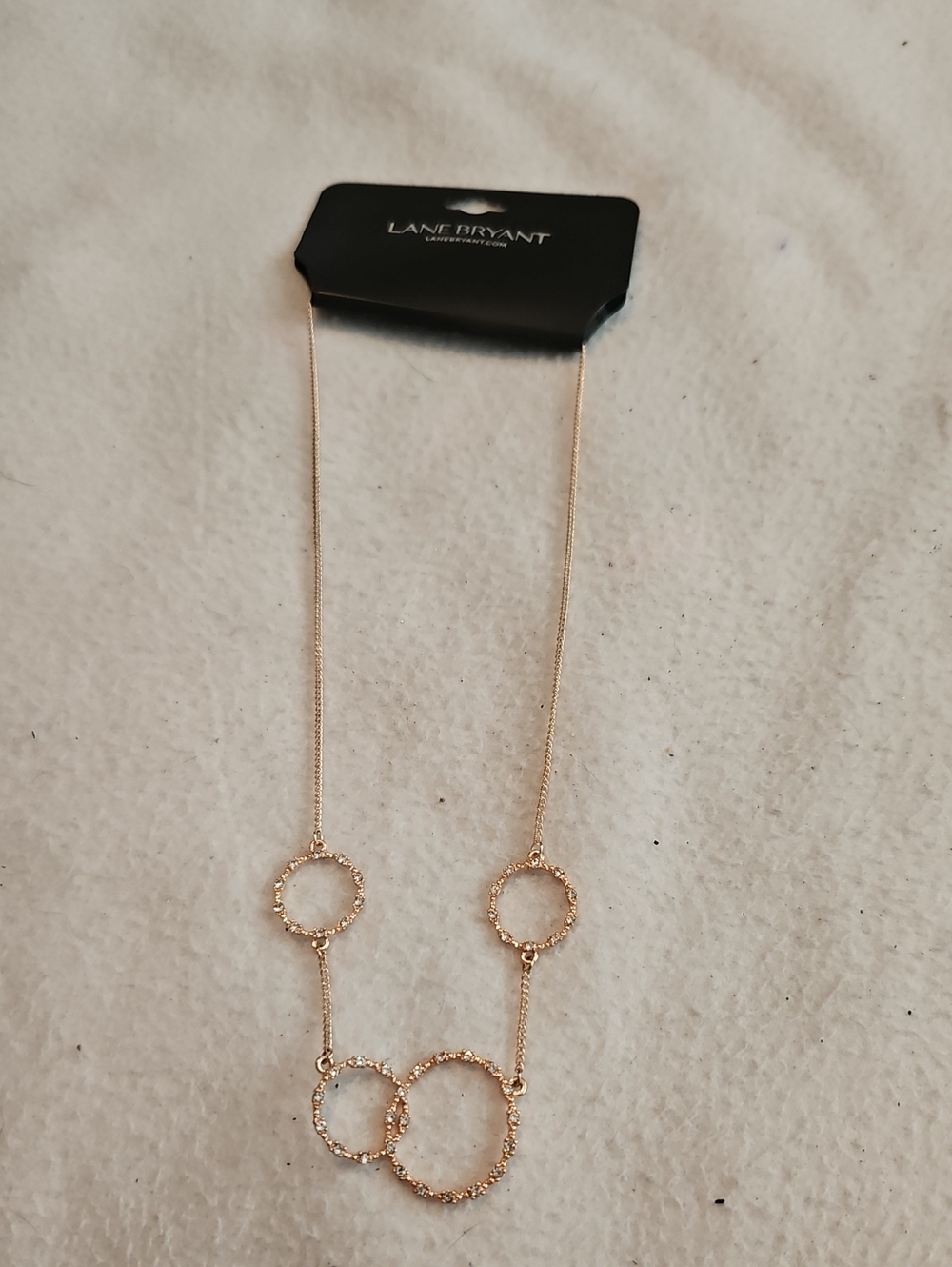 Lane Bryant Pave Multi Circle Adjustable Necklace